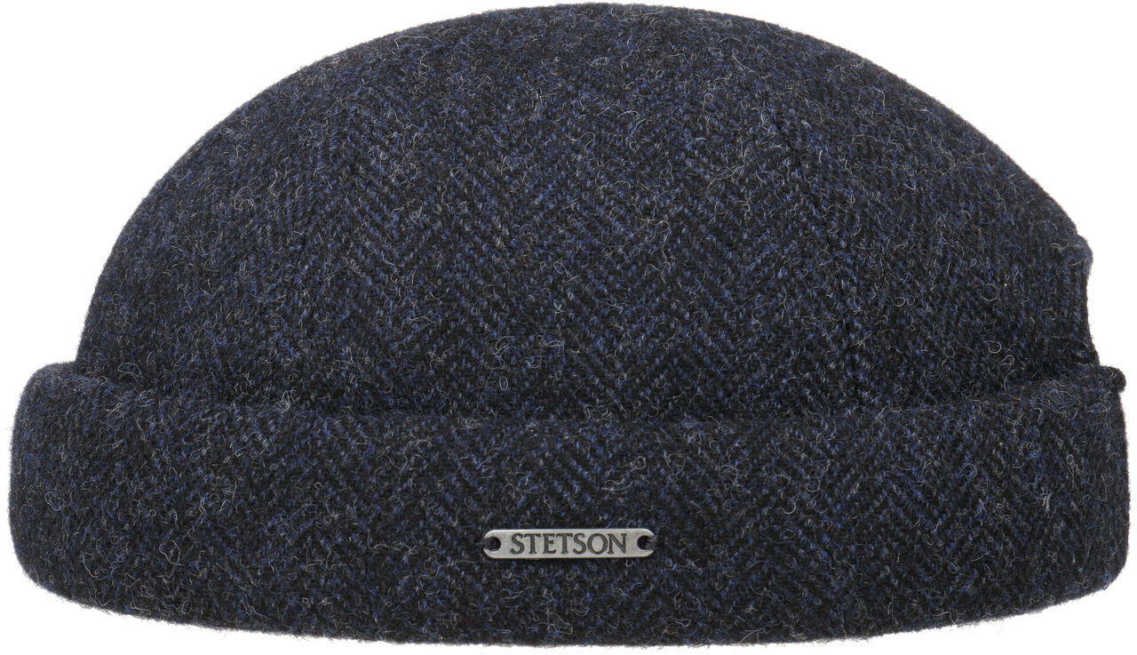 Czapka Dokerka Lavoy Herringbone Wool by Stetson, ciemnoniebieski, XXL (62-63 cm)