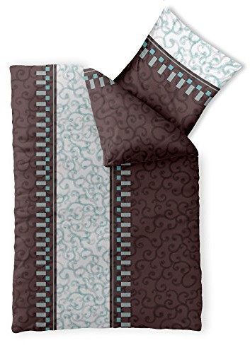 CelinaTex Pościel | różne rozmiary | bawełna renforcé OEKO-TEX | Fashion Jendra, brązowy, 155 x 220 cm 3327