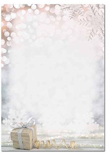 Sigel dp135 Bożego Narodzenia papier listowy w kolorze złotym i srebrnym, A4, 100 arkuszy DP135