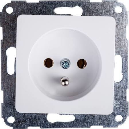Hager-Berker Optima Gniazdo pojedyncze z/uz białe 12000102