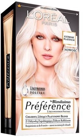 L'Oreal Paris Les Blondissimes Preference farba do włosów Extreme Platinum 68602-uniw