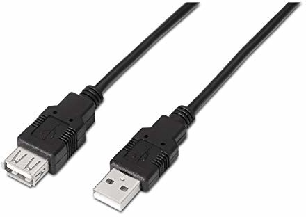 AISENS aisens A101  0017  kabel przedłużający USB 2.0 (3 m, do przedłużania kabla USB 2.0, odpowiedni do konsoli do gier, aparatów cyfrowych, kamer internetowych, drukarek, mysz), czarny A101-0017