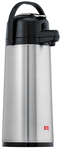 Melitta Professional Melitta termos z pompką, 2,2 l, ok.18 filiżanek, tłok ze stali nierdzewnej, stal nierdzewna, kolor srebrny/czarny 20895