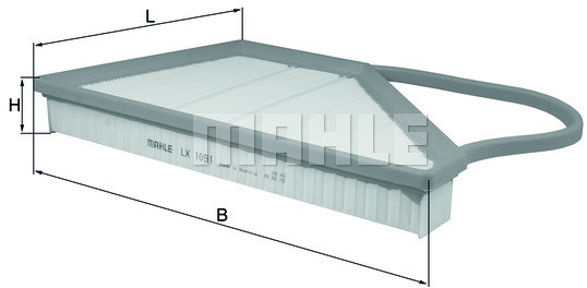 Mahle FILTR POWIETRZA KNECHT LX 1091 LEWY BENTLEY CONTINENTAL 06-11 LX 1091
