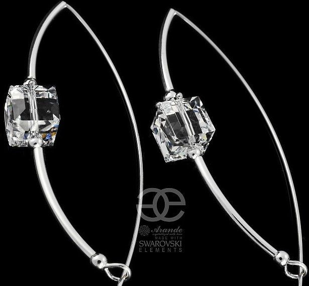 Swarovski Supercena Kolczyki unikat Crystal srebro