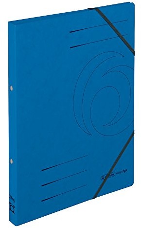 Herlitz 11254398 ring mechanizmem stapler A4, 2 pierścieni uszczelniających, szerokość grzbietu 25 MM, wysokość 14 MM, Color Span napełnienia, 5 sztuka, czarna, niebieski 11255437