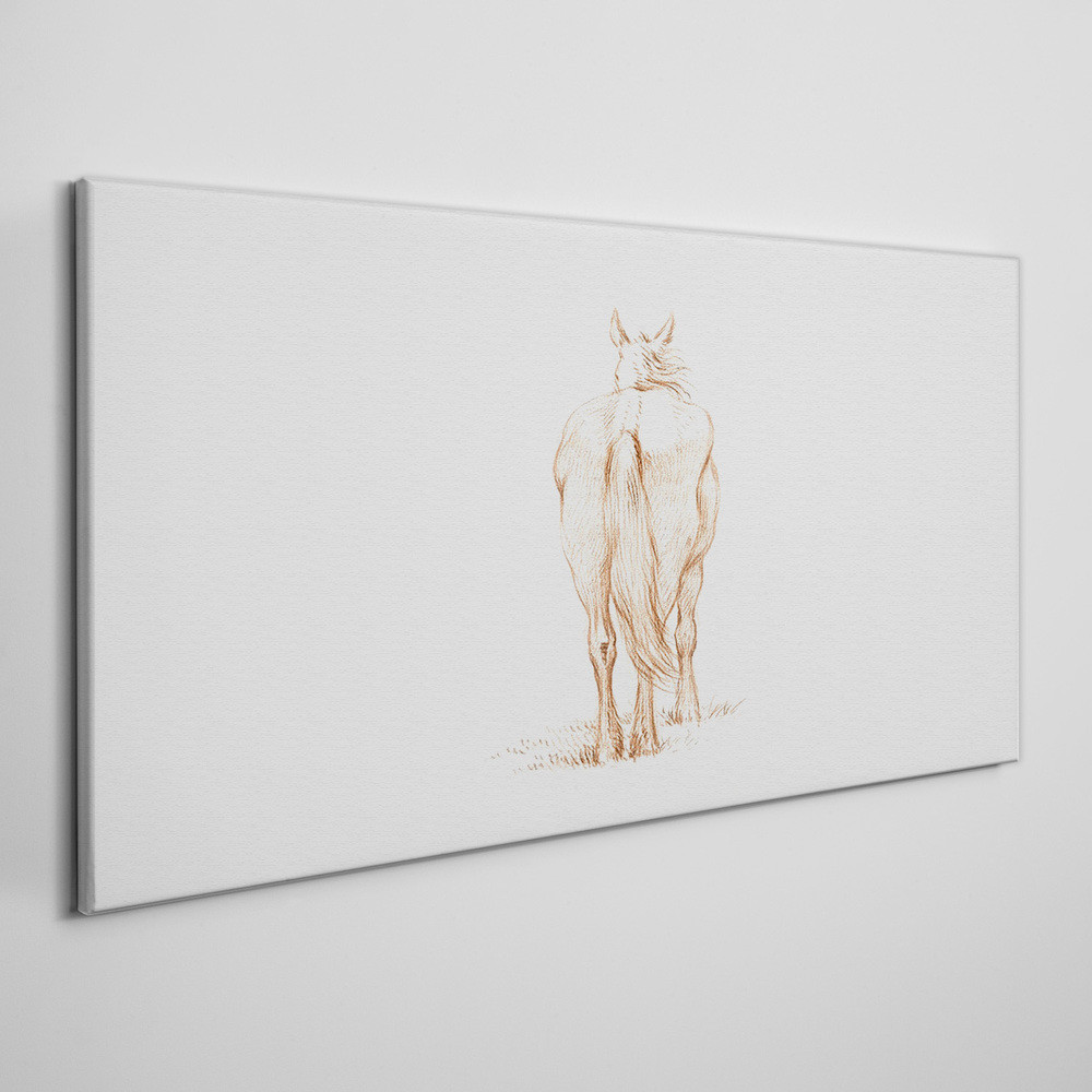 PL Coloray Obraz Canvas Rysunek Zwierzę Koń 140x70cm