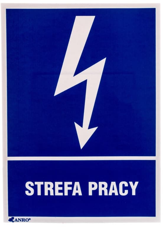 ANRO Tabliczka ostrzegawcza Strefa pracy 148x210 24EIA/Q4/F