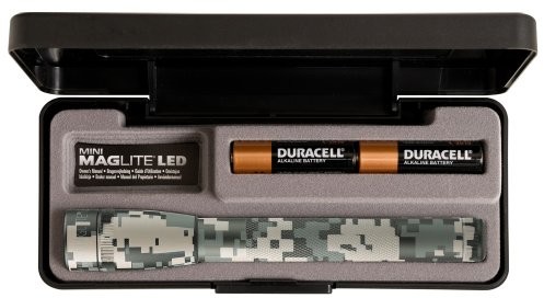 Maglite Latarka LED o wysokiej wydajności firmy sp22mr7 Mini 2 AA Multi Mode 69 LM, 17 cm, aluminium, camouflage SP22MR7