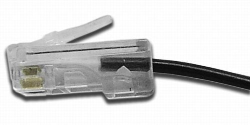 VSE kabel przyłączeniowy 612118 Modular RJ45/RJ11, 8/4 do 6/4 wtyczki, długość 3 m, czarna 612118