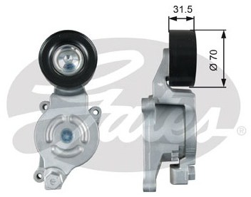 GATES Rolka napinacza, pasek klinowy wielorowkowy T39256