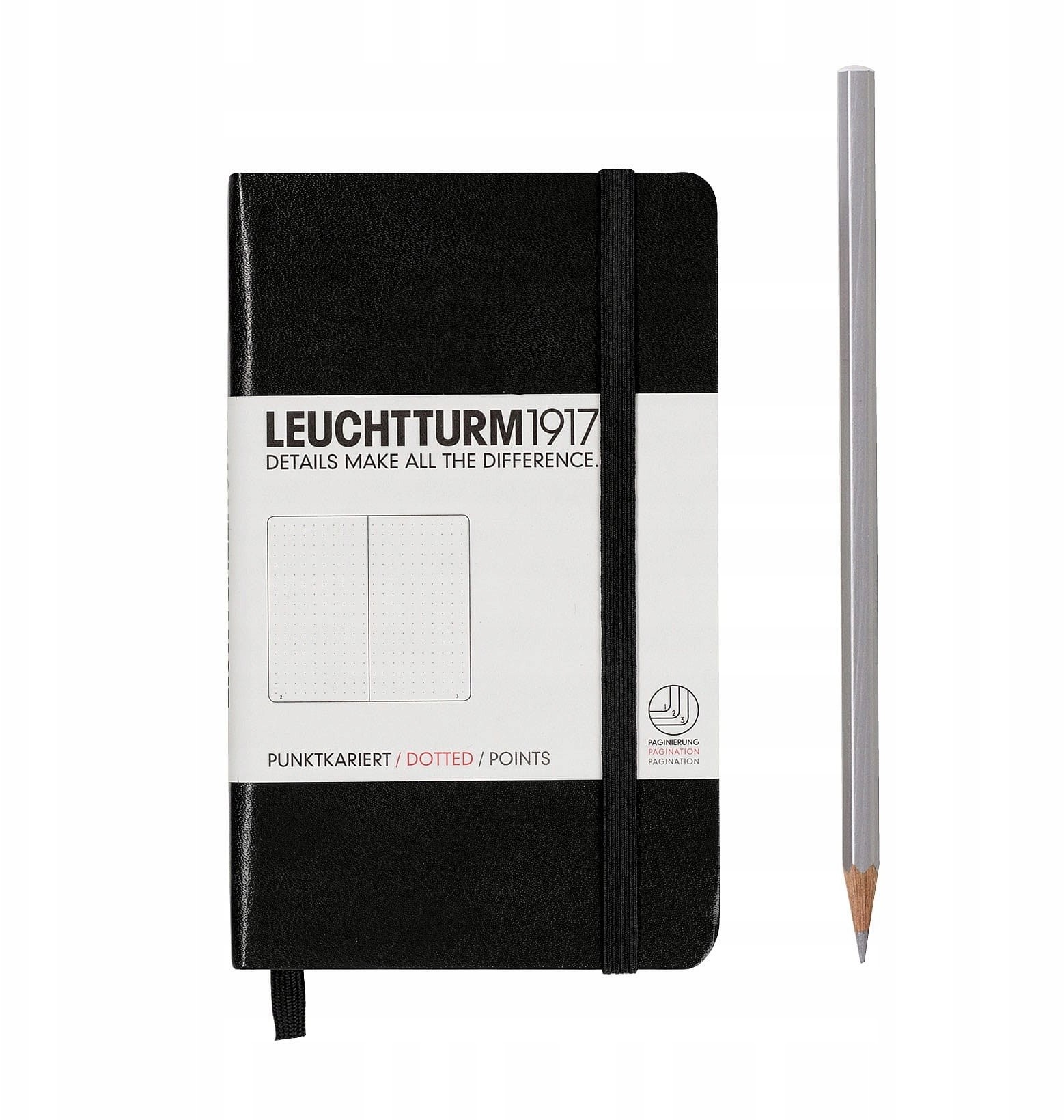 Notatnik Leuchtturm1917 Pocket A6, kropki, czarny