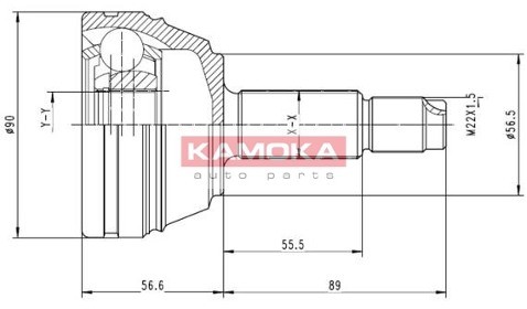 KAMOKA Zestaw przegubu, półoż napędowa 6710
