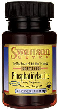 SWANSON SWANSON Phosphatidylserine 100mg 30 softgels Fosfatydyloseryna Układ Nerwowy Pamięć Wysyłka 24h