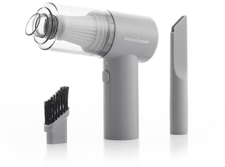 Innovagoods InnovaGoods Bezprzewodowy odkurzacz ręczny w kolorze szarym - (S)16 x (W)13,5 x (G)6 cm