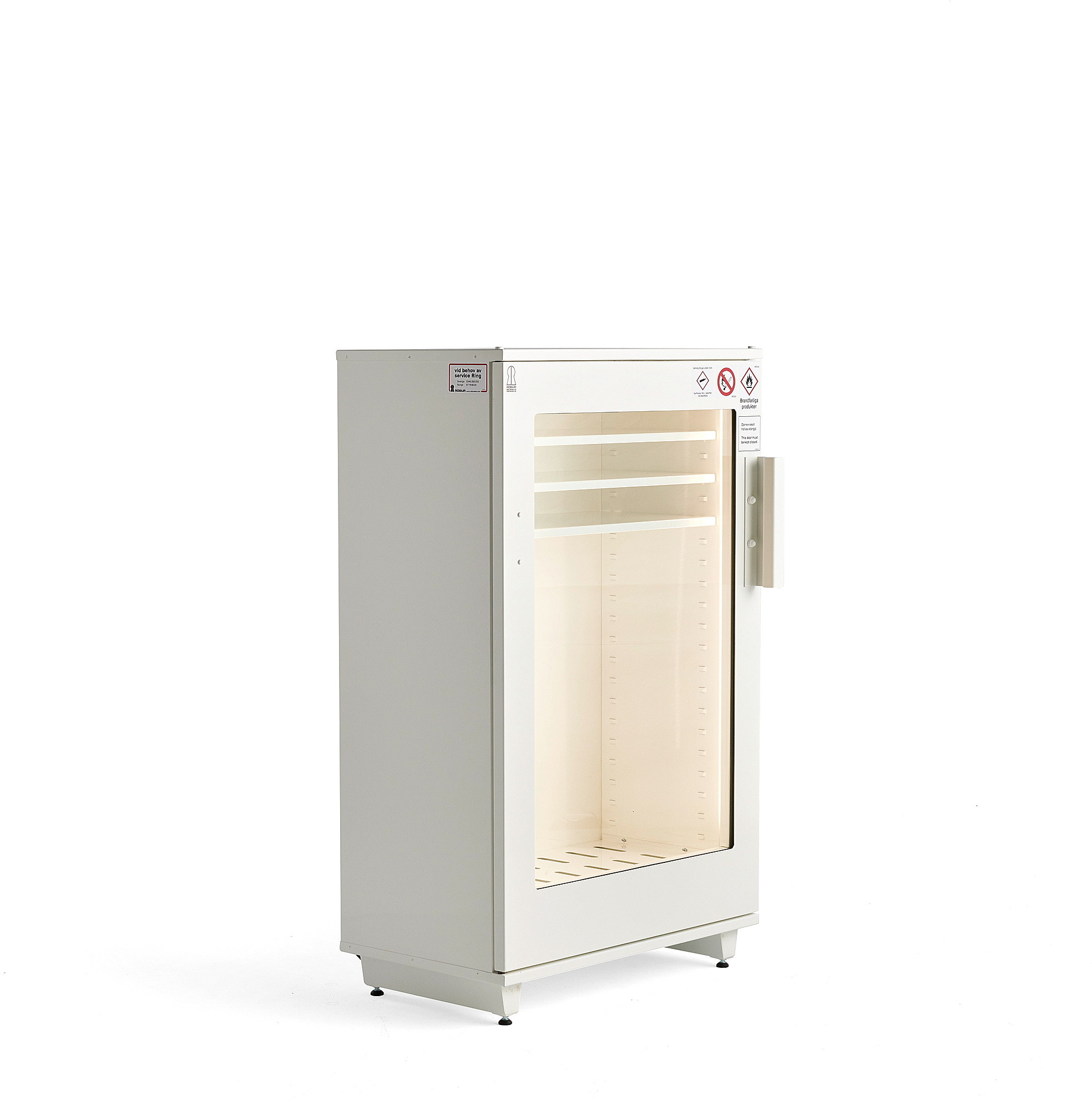 AJ Produkty Szafa ognioodporna z witryną PREVENT, 1450x865x520 mm, biały