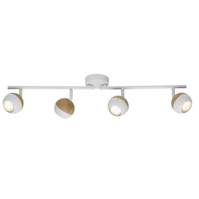 Brilliant Oświetlenie Scan Lampa Sufitowa LED Biały, Jasne drewno, 4-punktowe G59432/75