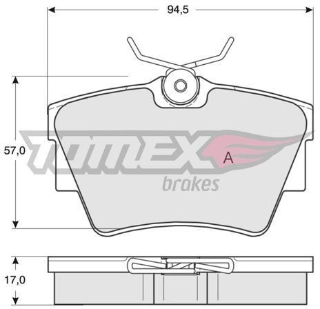 Tomex BRAKES Zestaw klocków hamulcowych, hamulce tarczowe BRAKES TX 13-09 TX 13-09