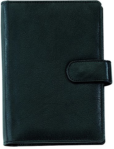 BIND Bind planner, format A6, ze skóry Nappa, czarny