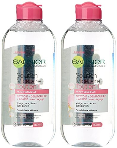 Garnier Skin rozwiązania Active micela, All in 1, do skóry wrażliwej, duża, 400 ML 2 sztuki C4971850