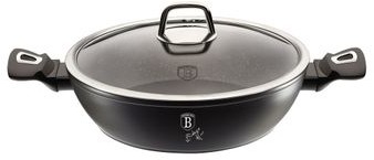 Berlinger Haus Garnek Granitowy płaski 3.8L 28cm Black Silver [BH-1850] BH-1850