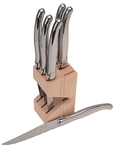 Laguiole Jean Dubost Jean Laguiole Dubost 16572 blok noży, składający się z 6 noży do steków ze stali nierdzewnej 16572