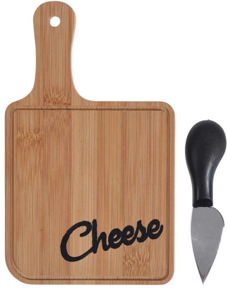 EH Excellent Houseware Deska do krojenia Bambusowa DESKA DO SERÓW + nóż nożyk do sera 121206