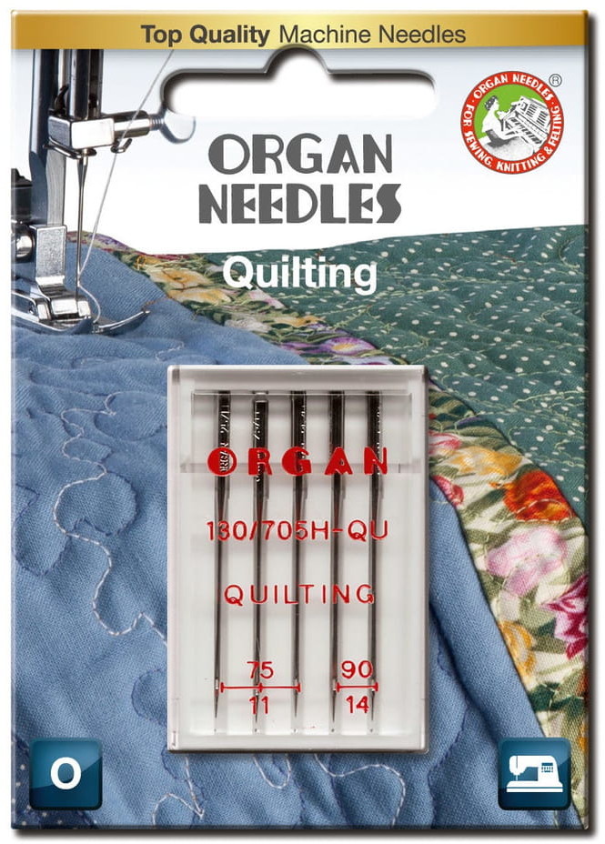Organ Igły półpłaskie 130/705H-QU do quiltingu mix 75-90 blistr