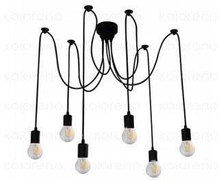 SUPERLED Lampa Wisząca Z Serii Retro & Loft Model Sl6446 Pająk 6X E27 Czarna LAMPA-SL6446