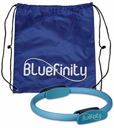 Bluefinity bluefinity obręcz do pilatesu, podwójnym uchwytem, wyściełana, D: 39 cm, pierścionek z włókna szklanego, pianki, Yoga Circle, rezystor, turkusowy 10020824