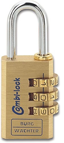 Burg Wächter Kłódka na szyfr  80 Combi Lock, z ustawianym szyfrem, szerokość 30 MM, Combi 80 30 m COMBI 80 30 M