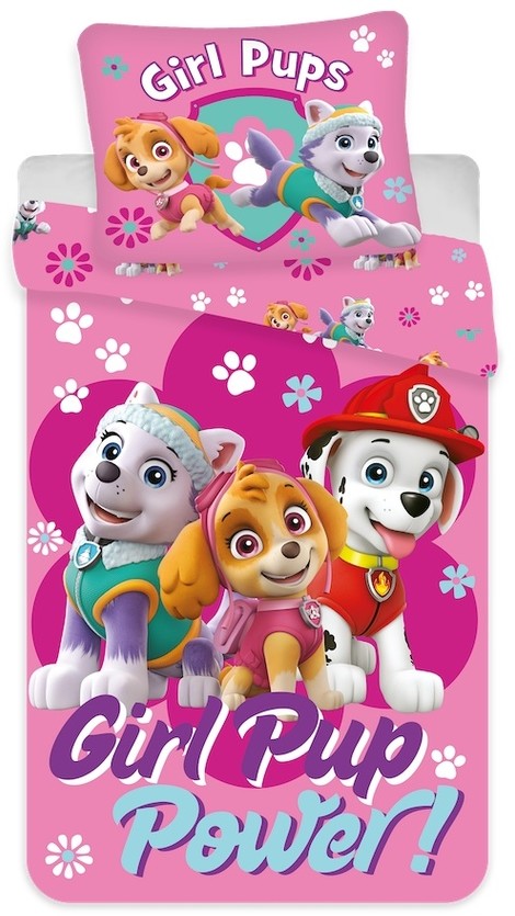 Dziecięca pościel bawełniana do łóżeczka PawPatrol 1023C baby, 100 x 135 cm, 40 x 60 cm