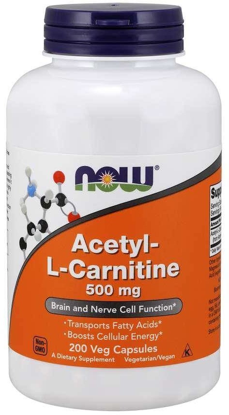 Now Foods Acetyl L-Karnityna HCI 500 mg (200 kaps.)