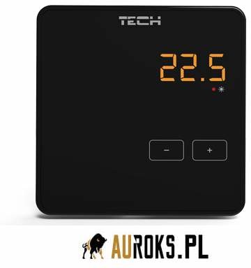 Tech STEROWNIKI REGULATOR POKOJOWY BEZPRZEWODOWY DWUSTANOWY R-8 Z CZARNY W_R8Z.01.PL02.1