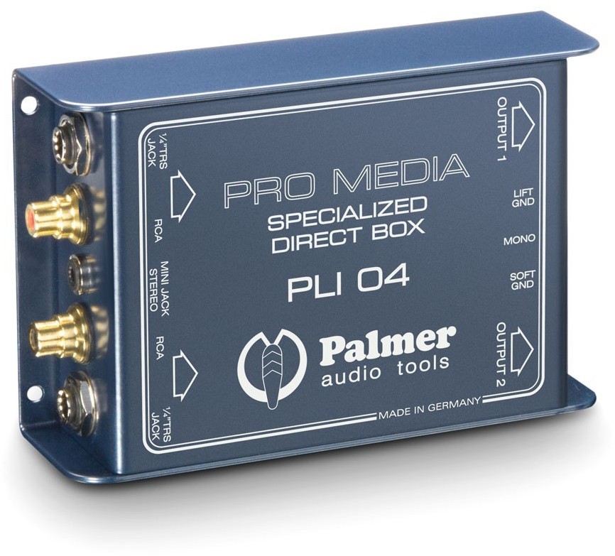 Palmer Pro Palmer Pro PLI 04 - 2-kanałowy media DI-Box do komputera stacjonarnego i laptopa