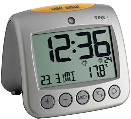 TFA Dostmann 60.2514 sonio budzik radiowy z wyświetlaczem temperatury 60.2514