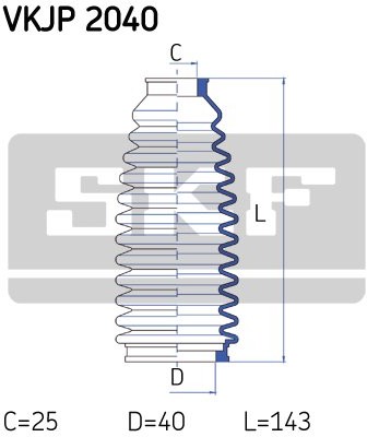 SKF Zestaw osłon, układ kierowniczy VKJP 2040