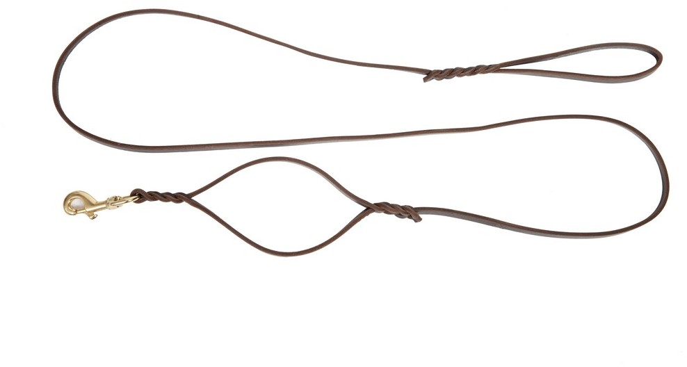 Dingo Gear K9 Smycz 1,0 x 180CM Ze Skóry Z Rączką