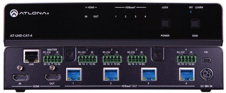 Atlona AT-UHD-CAT-4 Wzmacniacz dystrybucyjny 4K/UHD HDMI do HDBaseT AT-UHD-CAT-4