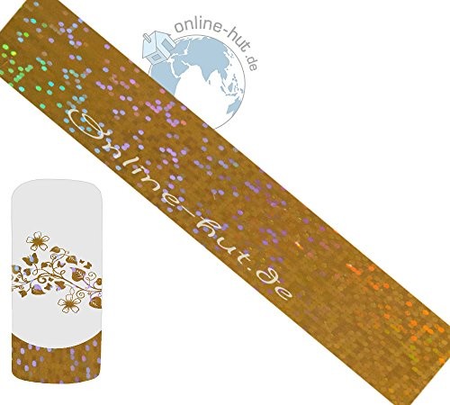 online-hut Folia transferowa złoty brokatowy hologram 3