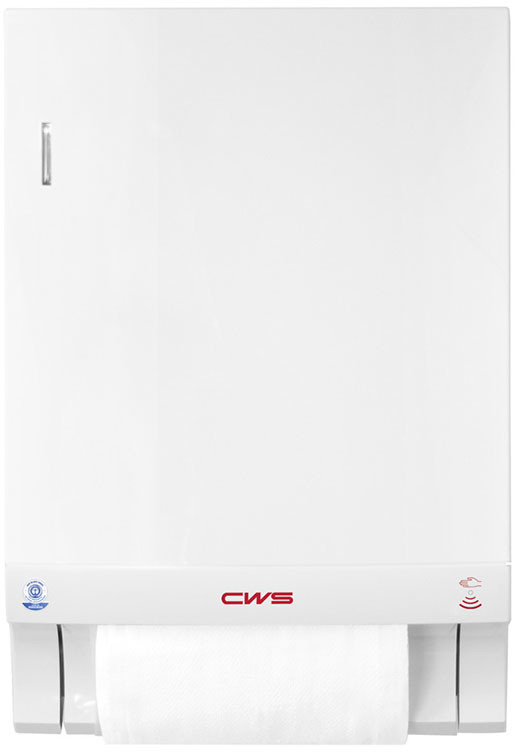 CWS-boco Bezdotykowy pojemnik na ręczniki bawełniane w rolce CWS-boco plastik biały 64512-Z20