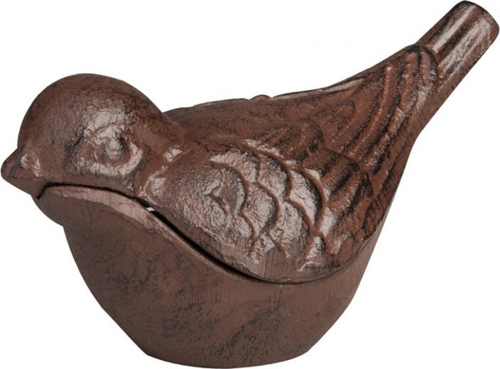 NoName skrzynka na klucze ptak 15,6 cm żeliwna brązowa twm_1004489