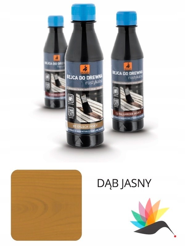 Dragon Bejca Do Drewna Rustykalna 0,2 l Dąb Jasny