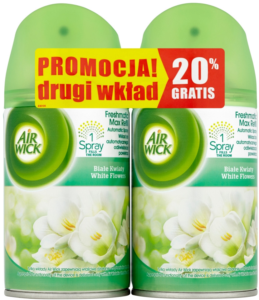 AIR WICK Air Wick Wkład do odświeżacza powietrza białe kwiaty 2 x 250 ml