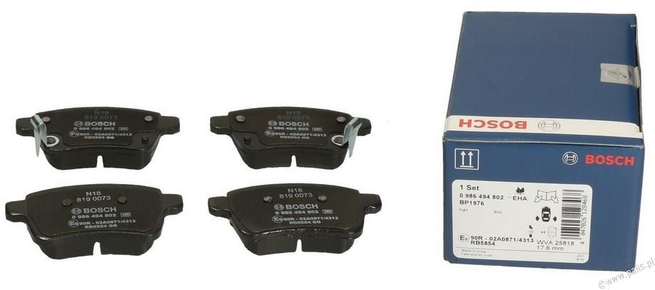 Bosch Klocki hamulcowe 0 986 494 802 BP1976 0986494802