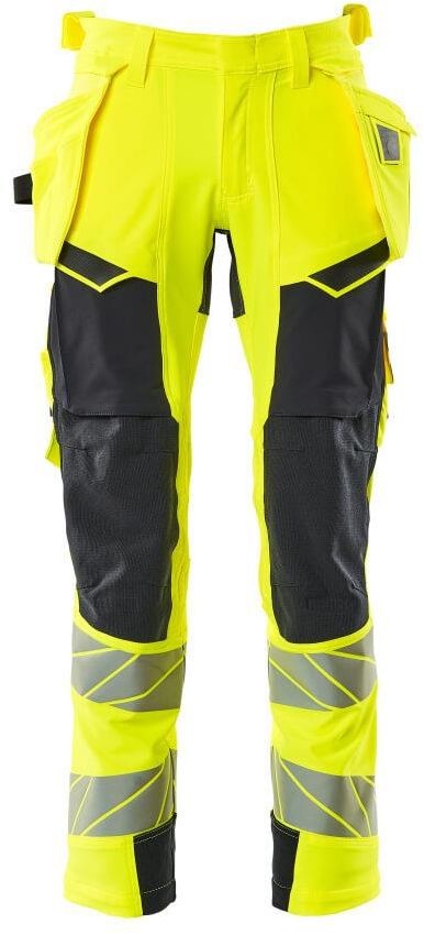 Mascot ACCELERATE SAFE SPODNIE Z KIESZENIAMI WISZĄCYMI; ŻÓŁTY HI-VIS/CIEMNY GRANAT (82C68)