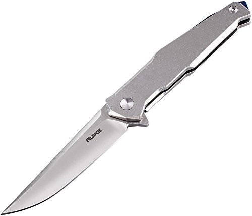 RUIKE Nóż ruike P108 Stone Washed Stainless Steel Handle RKEP108SF