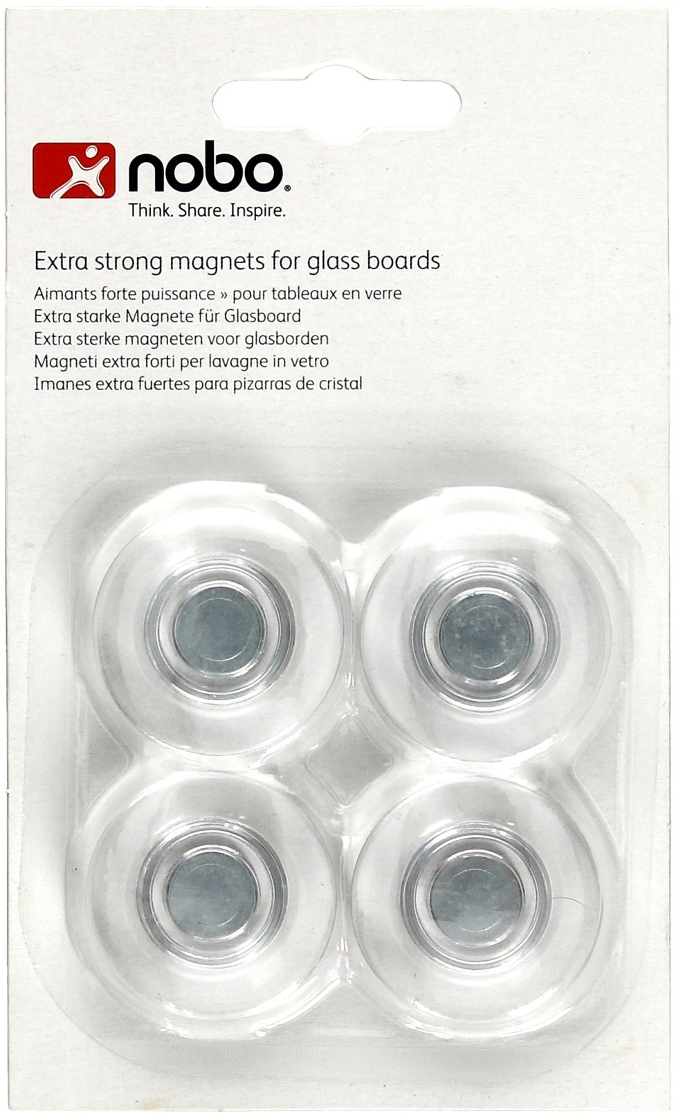 Nobo Magnesy do tablic szklanych Rare Earth 4szt. w opak.