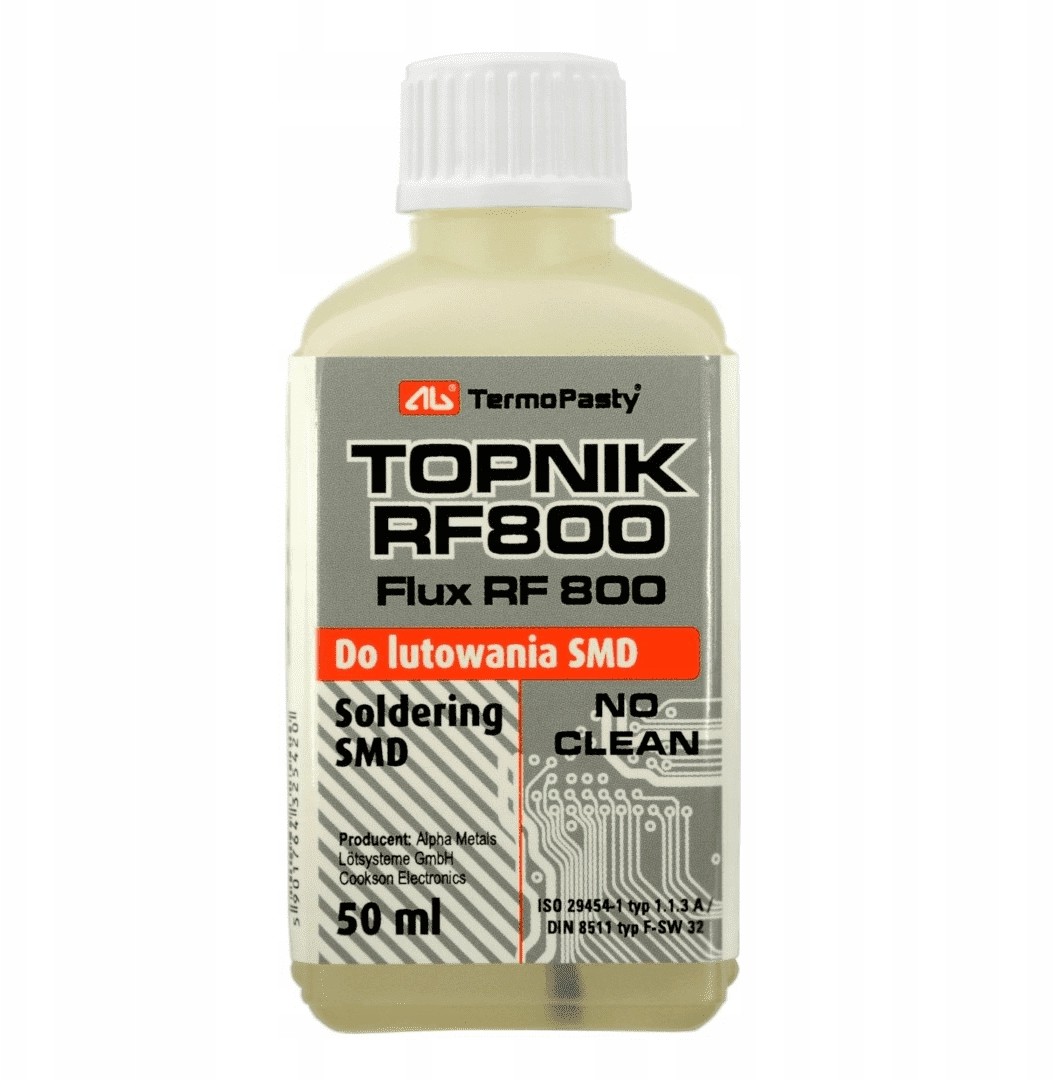 Topnik RF800 50ml Flux w Płynie Ag Pędzel Smd Bga