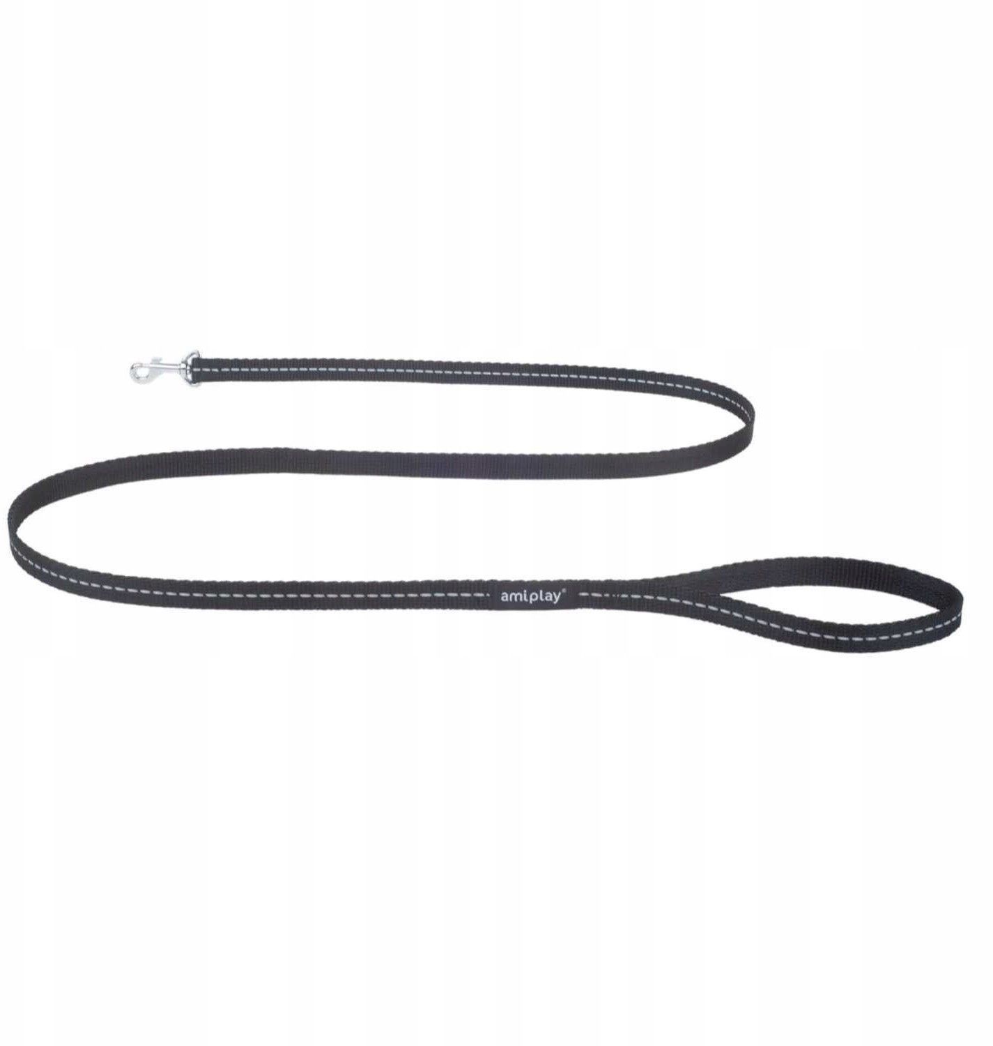 Ami Play Smycz Reflective M 150cm/1,5cm Czarna